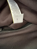 Marks and Spencer black with gold hardware leather backpack
