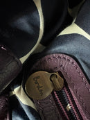 Boden Purple Leather Bucket Bag with Adjustable Strap, Very Good Condition