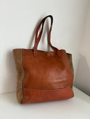Fatface large brown leather bag