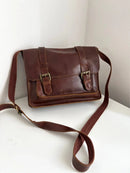 Fatface brown satchel leather bag