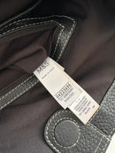 M&S Black Pebbled Leather Shoulder Bag with Zip Pocket