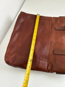 Fatface brown leather handbag with extra strap
