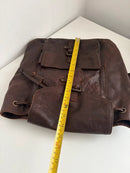 Fatface brown leather backpack