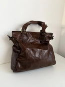 Marks and Spencer chestnut brown leather handbag
