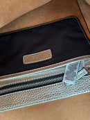 Marks and Spencer silver leather tote bag
