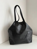 Marks and Spencer large black leather bag