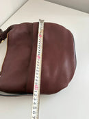 Brown Leather Bucket Crossbody Bag with Adjustable Strap