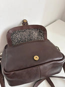 Fatface brown leather satchel bag