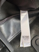 Marks and Spencer large black leather bag