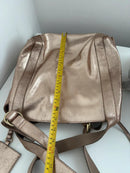 White stuff gold leather handbag