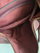 Brown Leather Bucket Crossbody Bag with Adjustable Strap