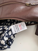 White stuff dark brown leather crossbody/shoulder bag