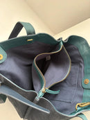 White stuff navy leather handbag/shoulder bag