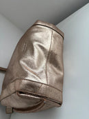 White stuff gold leather handbag