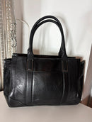 Autograph Large Black Leather Tote Bag Casual Office Style Very Good Condition