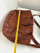 Brown Fatface leather tote bag