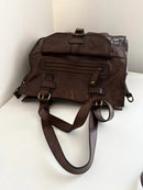 Marks and Spencer chestnut brown leather handbag