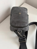 Fatface grey leather crossbody bag