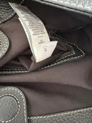 M&S Black Pebbled Leather Shoulder Bag with Zip Pocket