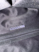 NBS Collection Black Leather Tote Bag with Exterior and Interior Zipper Pockets