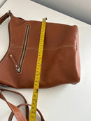 White stuff brown leather crossbody/shoulder bag/satchel bag