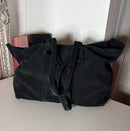 Black leather bag