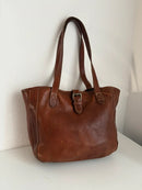 Brown Fatface leather tote bag