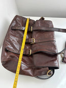 Marks & Spencer Brown Leather Women's Shoulder Bag - Very Good Condition