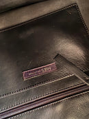 Marks and Spencer large black leather bag