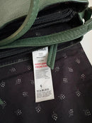 Green Leather Crossbody Bag with Adjustable Strap