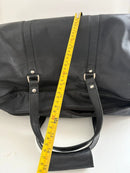 Marks and Spencer black duffel, hold-all leather bag
