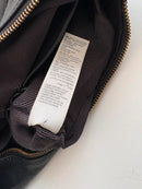 Fatface black leather shoulder bag with extra strap