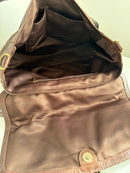 Marks & Spencer Brown Leather Women's Shoulder Bag - Very Good Condition