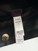 Marks & Spencer Black Leather Tote Bag with Multiple Compartments – Very Good