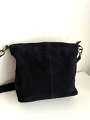 FatFace Navy and Black Leather Shoulder Bag - Casual Women's Crossbody Bag