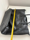 Marks and Spencer large black leather bag