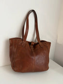 Brown Fatface leather tote bag