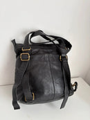 FatFace Black Leather Women's Backpack, Very Good Condition
