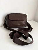 Fatface brown leather crossbody bag