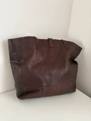 Fatface large chocolate/dark brown leather tote bag