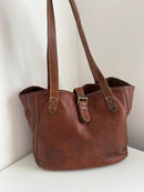 Fatface brown leather tote bag