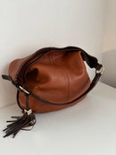 Autograph large brown leather shoulder bag