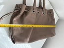 Boden beige drawstring leather shoulder bag/handbag