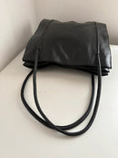 Marks & Spencer Black Leather Tote Bag with Multiple Compartments – Very Good