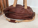 Marks and Spencer large brown leather duffel bag