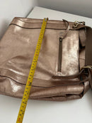 White stuff gold leather handbag