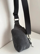 Fatface grey leather crossbody bag