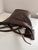 White stuff dark brown leather crossbody/shoulder bag