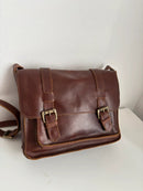 Fatface brown satchel leather bag
