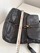 FatFace Black Leather Women's Backpack, Very Good Condition